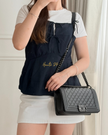 CHANEL Quilted Medium Caviar Boy Flap So Black Hardware