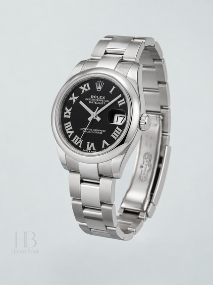 [Store Display] ROLEX Bright Black Unisex Watch