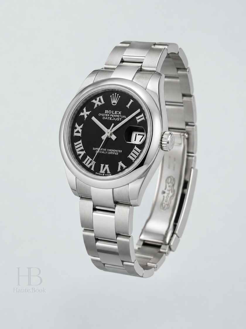 [Store Display] ROLEX Bright Black Unisex Watch