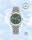 [Store Display] Rolex Datejust 41 126300 Mint Green Men's Watch