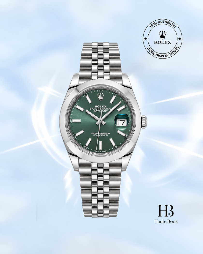 [Store Display] Rolex Datejust 41 126300 Mint Green Men's Watch