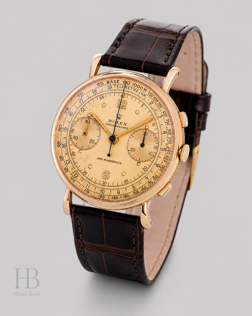 ROLEX Pink Gold Chronograph Watch 4062