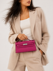 [Mint Condition/Like New] HERMES Kelly Pochette Rose Pourpre