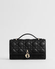 DIOR My Dior Mini Bag Lambskin Leather, Black Caning