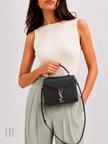 SAINT LAURENT Cassandra Bag Black