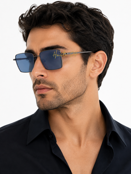 FERRAGAMO Blue Rectangular Men's Sunglasses SF309S 016 57