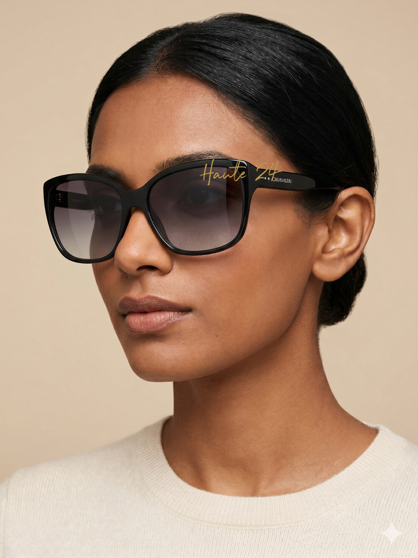 [At India] CALVIN KLEIN Grey Gradient Square Ladies Sunglasses