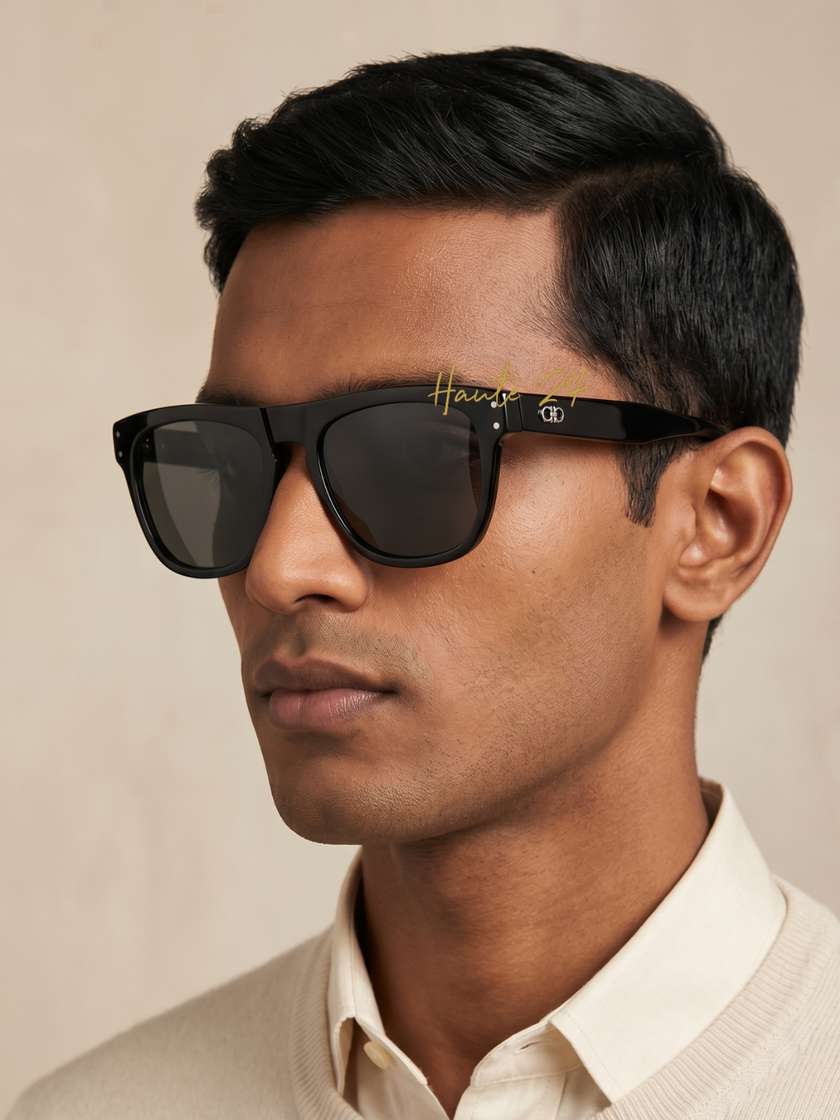 [At India] FERRAGAMO Grey Square Men's Sunglasses
