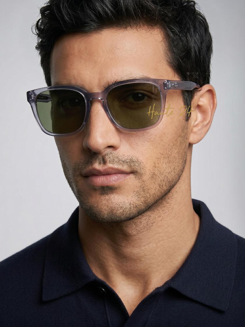 [At India] FERRAGAMO Grey Square Men's Sunglasses
