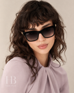 [At India] SALVATORE FERRAGAMO Grey Gradient Rectangular Ladies Sunglasses