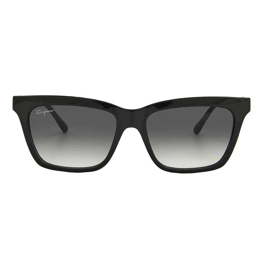 [At India] SALVATORE FERRAGAMO Grey Gradient Rectangular Ladies Sunglasses