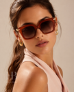 [At India] SALVATORE FERRAGAMO  Brown Gradient Butterfly Ladies Sunglasses SF1041S