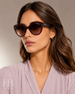 FERRAGAMO Salvatore Brown Gradient Butterfly Ladies Sunglasses