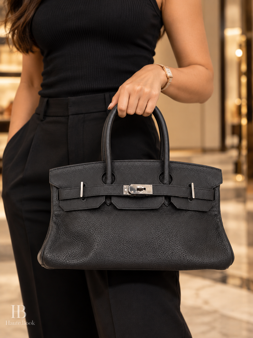 [Excellent Condition] HERMÈS Shoulder HAC 42 Black PHW