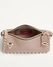 [AT India] VALENTINO Small Rockstud Grainy Calfskin Crossbody Bag - Poudre