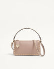 [AT India] VALENTINO Small Rockstud Grainy Calfskin Crossbody Bag - Poudre