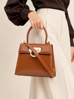 [Arriving in India] Brand New FERRAGAMO Small Top Handle Baggage In Tan