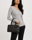 CHANEL Surpique Wild Stitch Bowling Bag