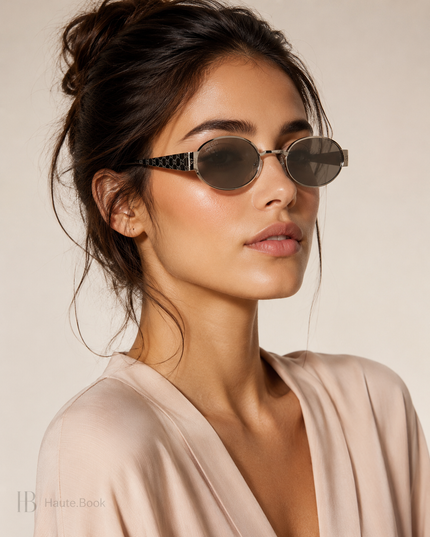 GUCCI Sylvie Web Accent Round Sunglasses