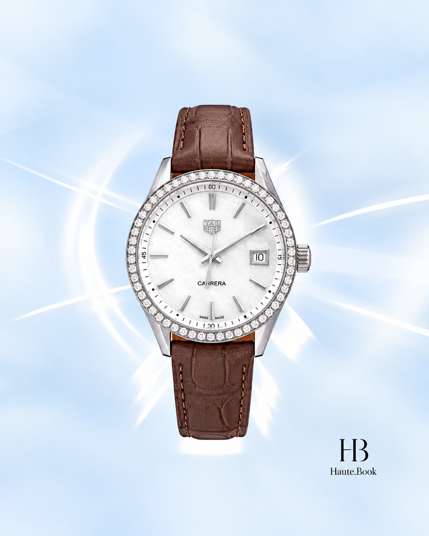 [Brand New]   TAG HEUER Carrera Quartz Diamond Mother-of-Pearl Dial WBK1316.FC8258 36 mm