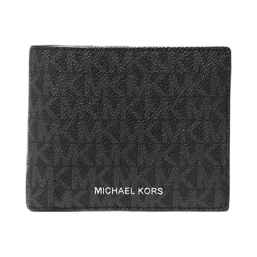 [At iNDIA] Michael Kors Cooper Logo Billfold Wallet With Passcase - Black