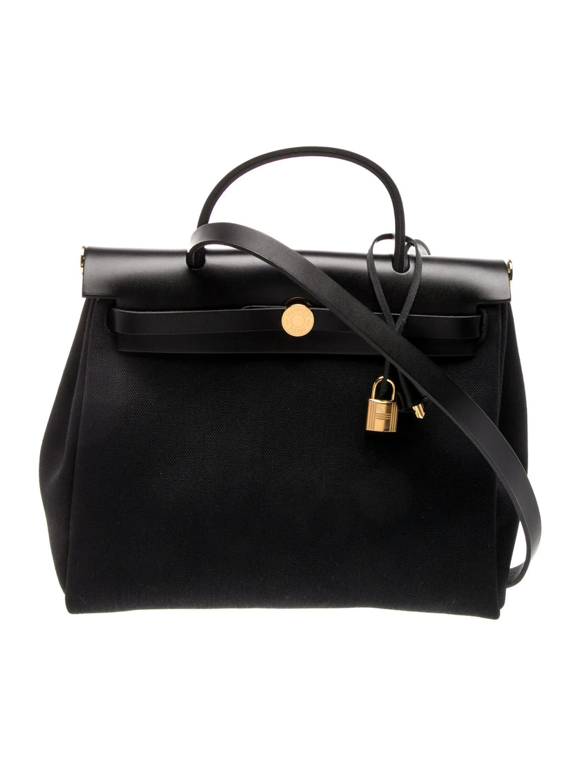 [Brand New] HERMES Toile Militaire & Vache Hunter Herbag 31