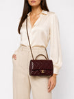 CHANEL Top Handle Flap Bag