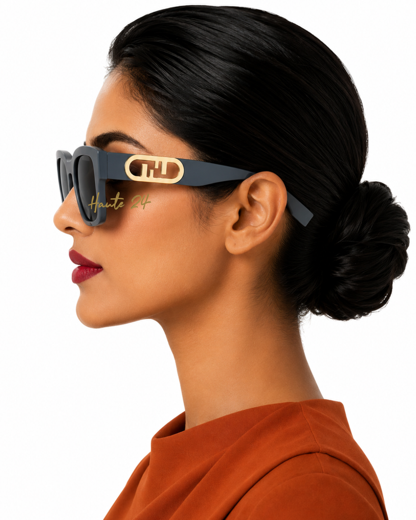 FENDI Fendi  Grey Square Ladies Sunglasses FE40063F