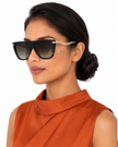 JIMMY CHOO Gray SF Gold Browline Ladies Sunglasses  SUVI/S