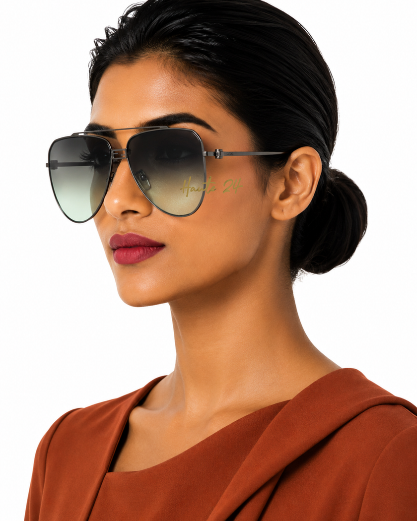 FENDI Green Pilot Ladies Sunglasses FE40122U