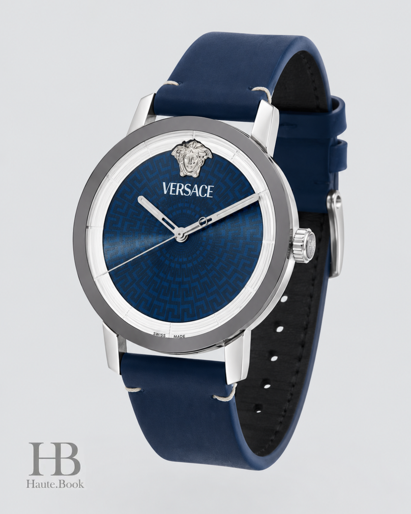 VERSACE V-Helix Quartz Blue Dial Men's Watch 40mm