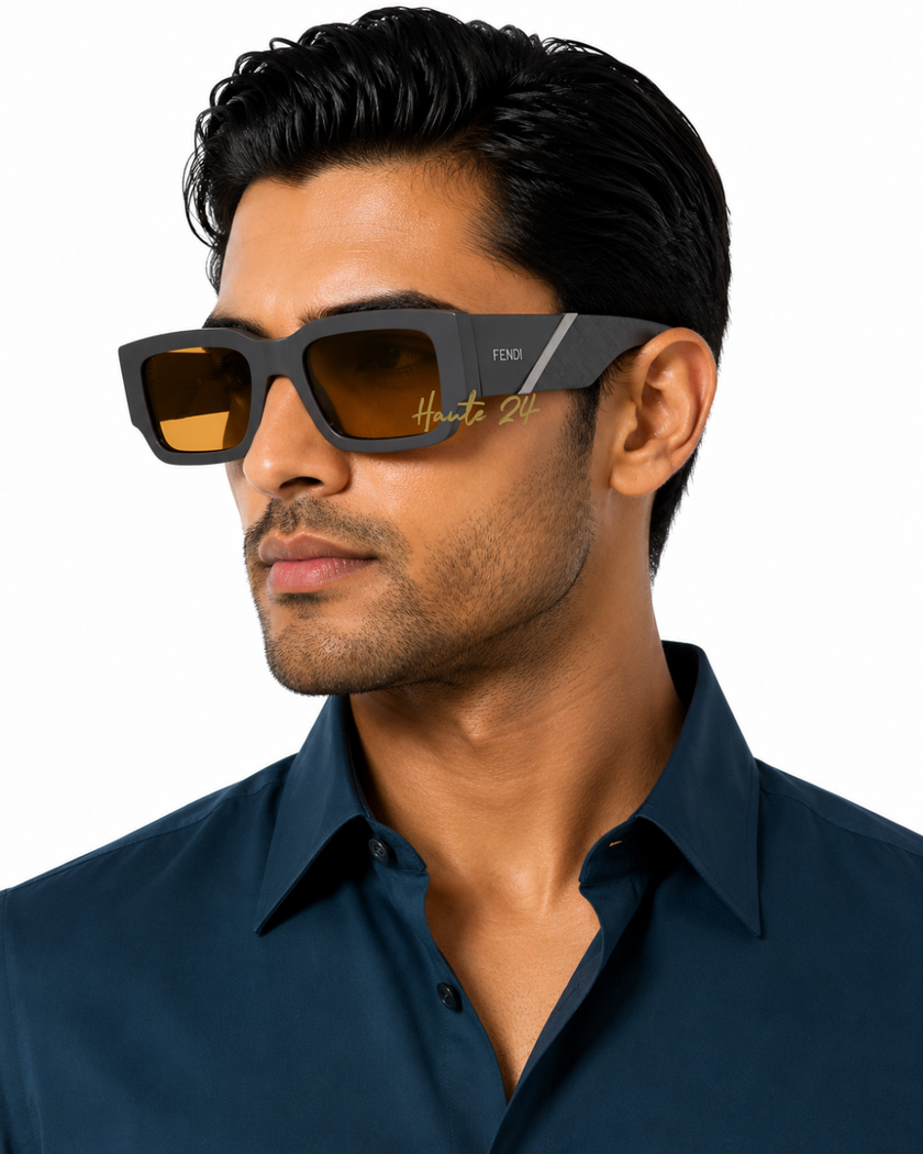 FENDI Brown Square Men's Sunglasses FE40131I