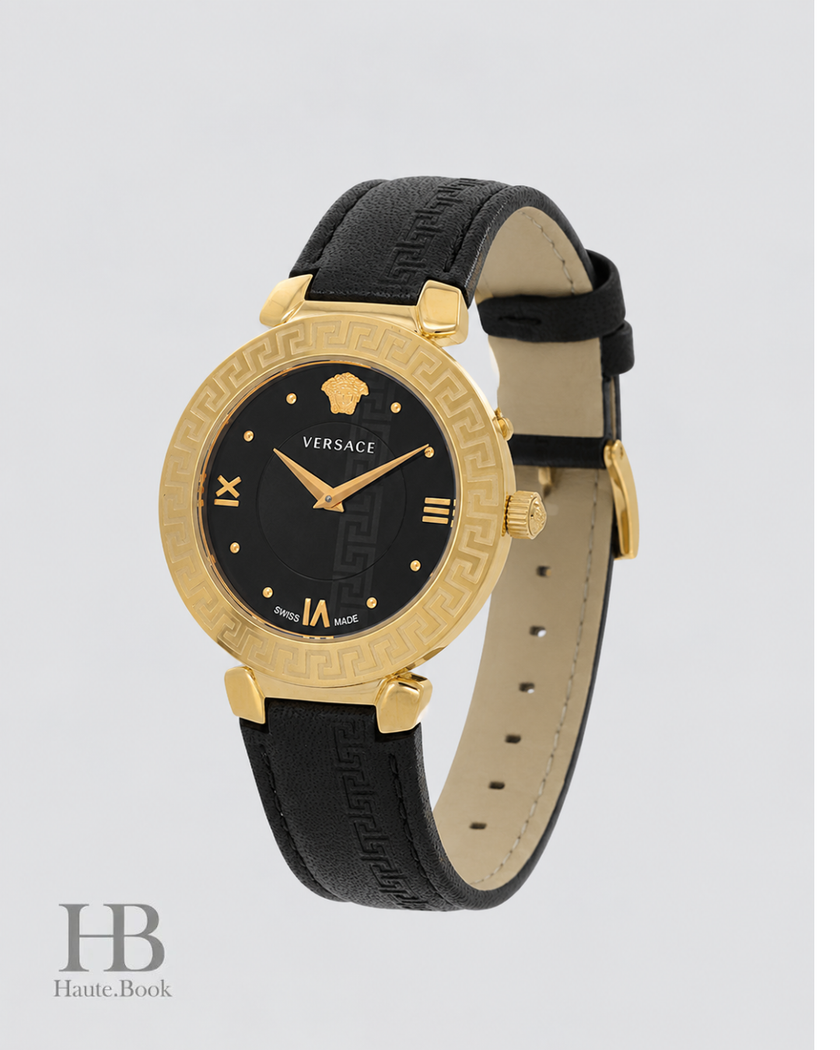 VERSACE Daphnis Quartz Black Dial Ladies Watch 35mm