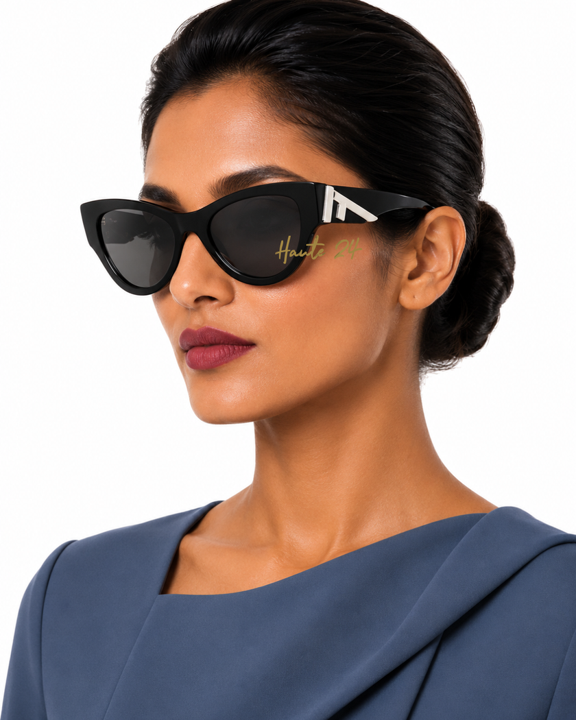 FENDI  Smoke Cat Eye Ladies Sunglasses