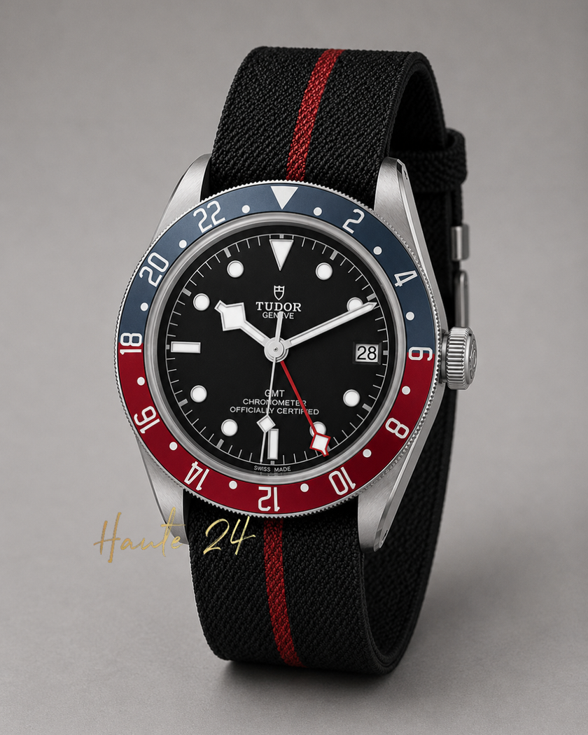 Montre TUDOR Black Bay GMT Cadran Noir Bracelet en Tissu pour Homme M79830Rb-0003