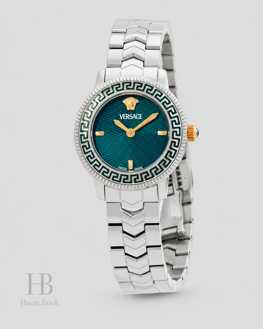 VERSACE V-Icon Quartz Green Dial Ladies Watch