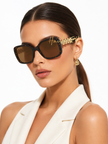 VERSACE Brown Butterfly Ladies Sunglasses VE4375F 108/73 53