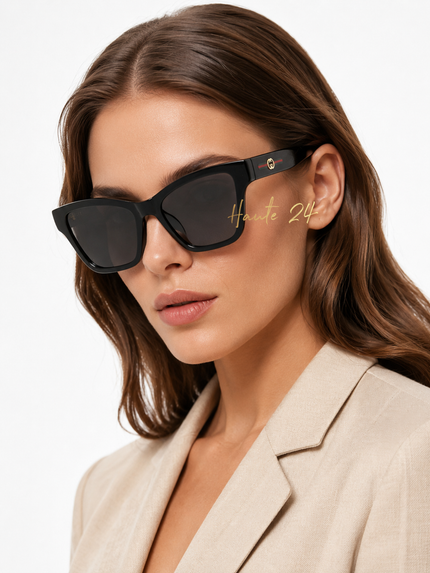 GUCCI Grey Cat Eye Ladies Sunglasses GG1982S 001 53