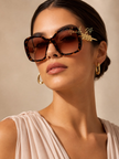 VERSACE Brown Butterfly Ladies Sunglasses VE4375F 108/73 53