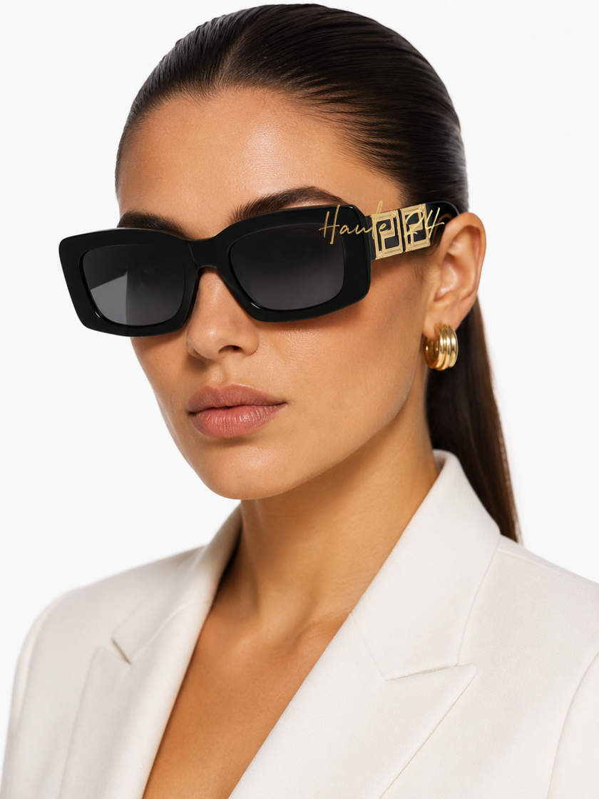 VERSACE Dark Grey Rectangular Ladies Sunglasses VE4444U GB1/87 54