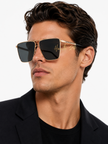 VERSACE Dark Grey Browline Men's Sunglasses VE2266 100287 64