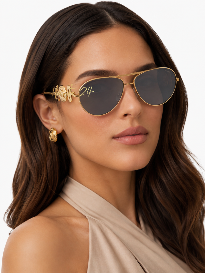 VERSACE Gray Pilot Unisex Sunglasses VE2249 100281 65