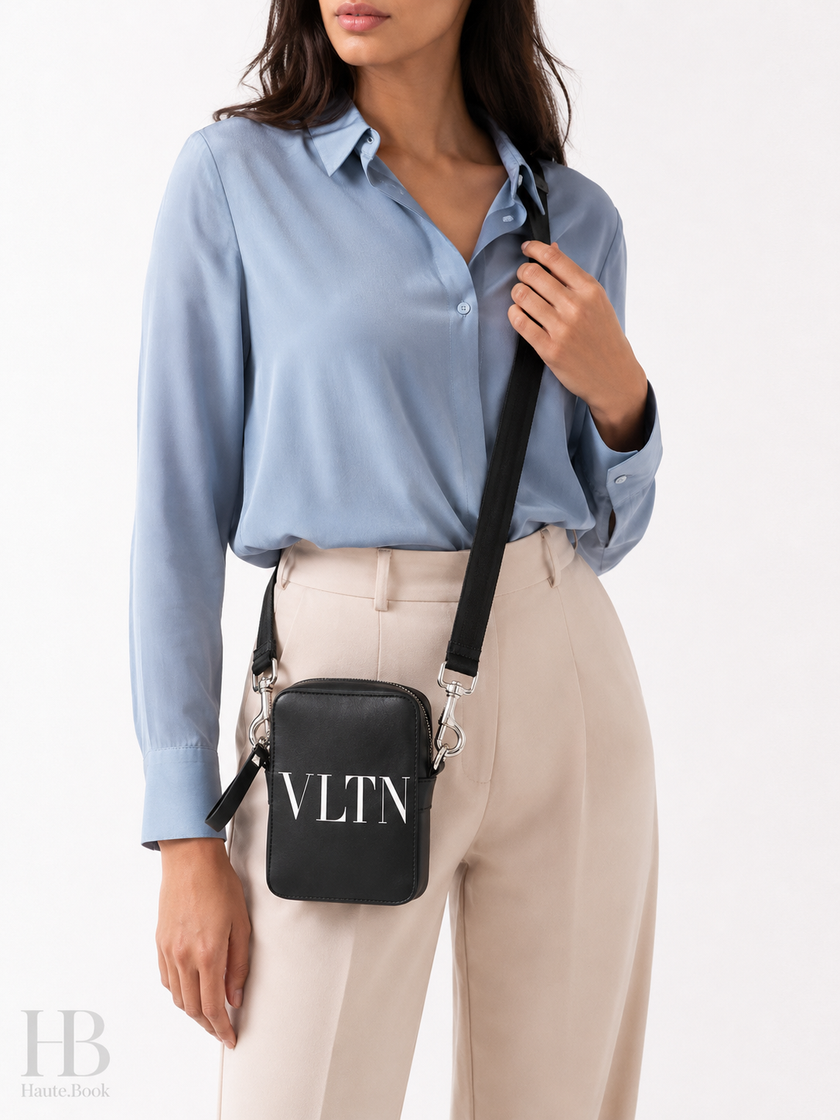 VALENTINO Garavani Logo Shoulder Bag Black