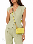 VALENTINO Garavani V sling Shoulder Bag Yellow Leather