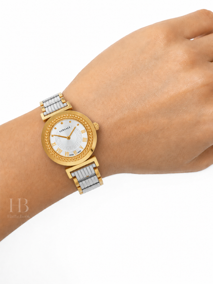 VERSACE Vanity Quartz White Dial Ladies Watch