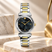 VERSACE V-Motif Vintage Logo Quartz Black Dial Ladies Watch