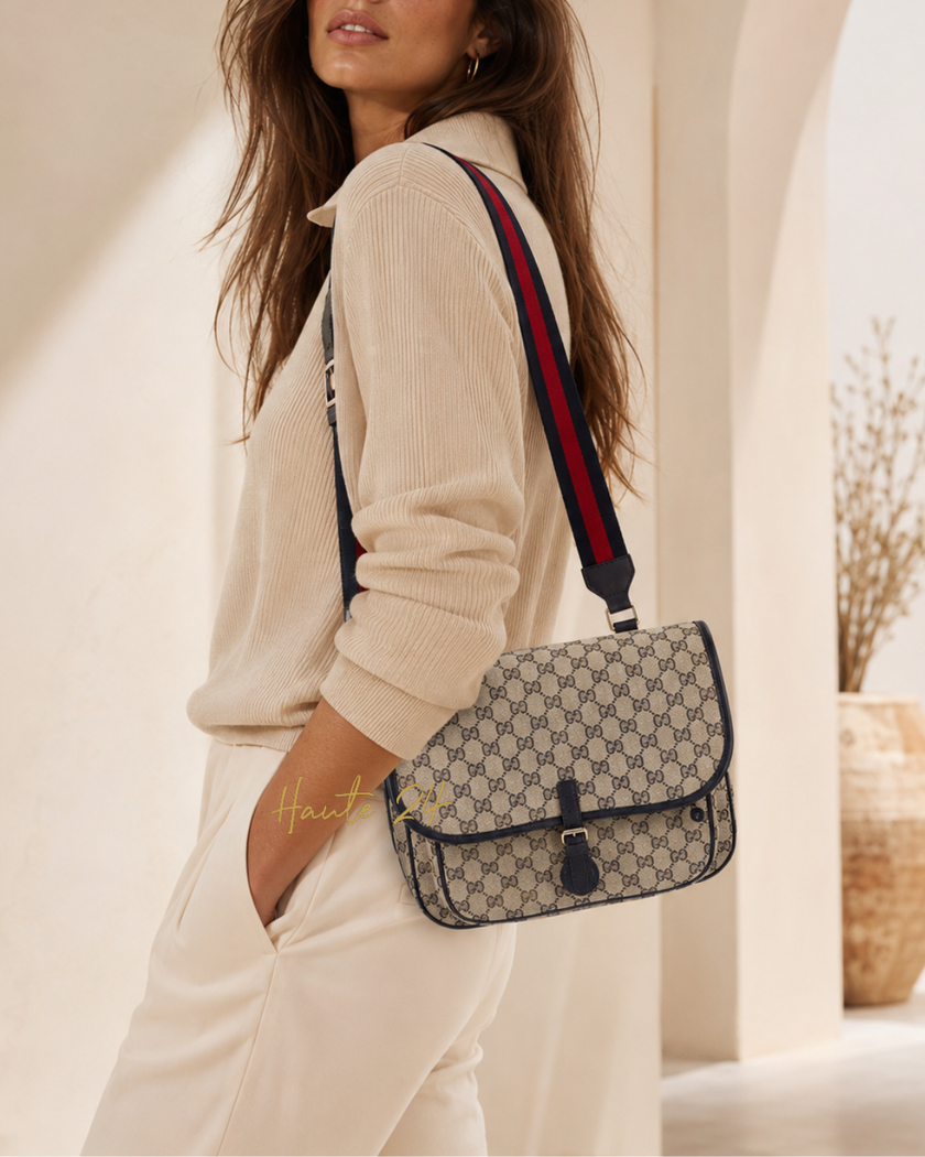 GUCCI GG Canvas Messenger Bag