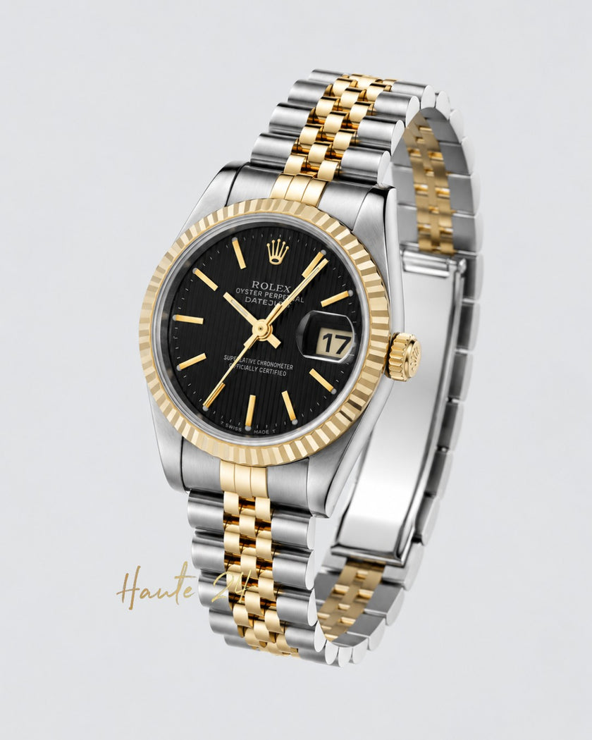 Rolex Datejust 69173 Black Tapestry 26mm