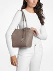MICHAEL KORS Jet Set Large Signature Logo Shoulder Bag - Mushroom