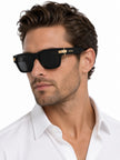 VERSACE Dark Grey Rectangular Men's Sunglasses 55mm